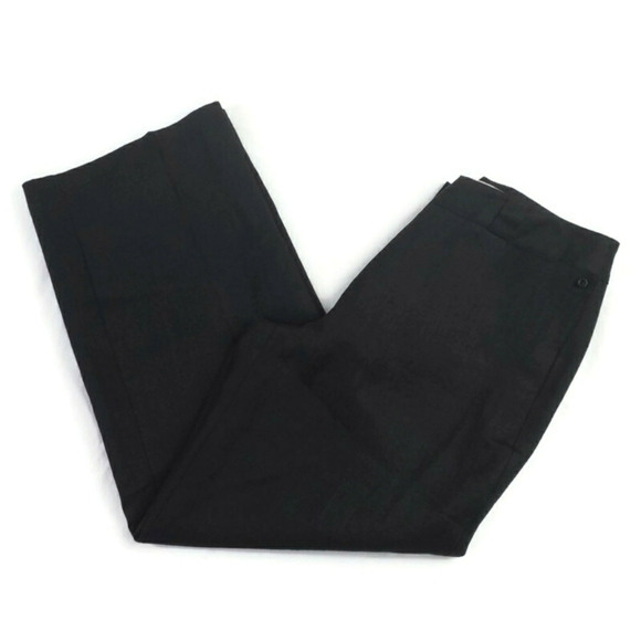 Vintage Talbots Black Irish Linen Straight Leg Lined Ankle Pants Womens Size 4 - Picture 5 of 14